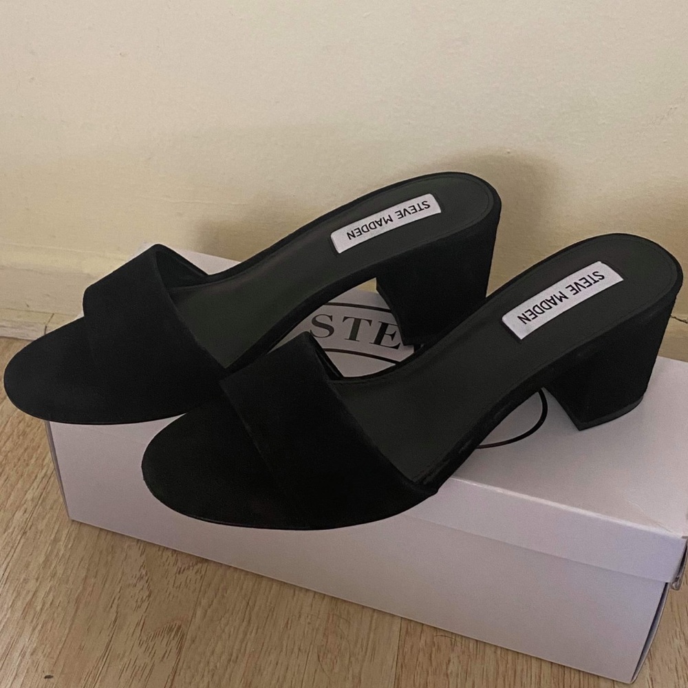 Steve Madden Lorell Genuine Calf Hair Slide Sandal